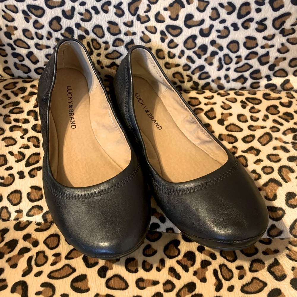 Lucky Brand Emmie Black Flats- New